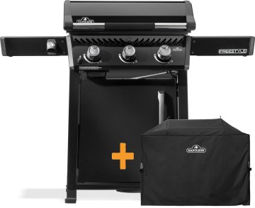 Napoleon Plancha Grill Freestyle 24 - Black - Sonderedition mit Edelstahlplancha 60 x 44 cm - inkl. Abdeckhaube