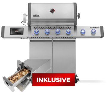 Napoleon Prestige PRO 500 Smart-Connected Gasgrill, Edelstahl - inkl. Drehspieß + Räucherbox GASM002