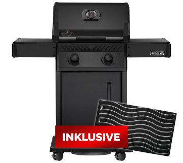 Napoleon Gasgrill Rogue 365 - Grillfürst Edition mattschwarz - inkl. Grillplatte