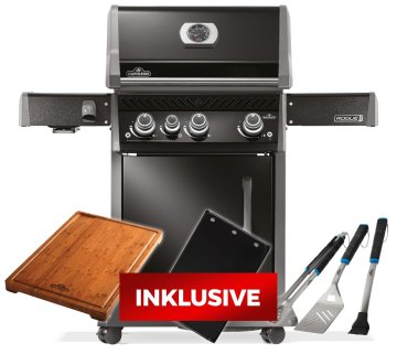 Napoleon Rogue Pro 425 Gasgrill - SIZZLE ZONE™ - 50 Jahre Napoleon Edition in Schwarz - inkl. Grillplatte, Grillbesteck-Set und Schneidebrett - mit Gusseisenrosten - Modell 2026