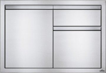 Napoleon Einbauschrank mit Tür und 2er Schubladen-Kombination (91 x 61 cm)