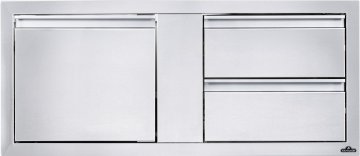 Napoleon Einbauschrank mit Tür und 2 Schubladen Kombination (115 x 50 cm)