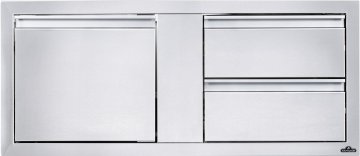 Napoleon Einbauschrank mit Tür und 2 Schubladen Kombination (115 x 50 cm)