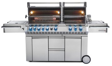 Napoleon Prestige Pro 825-3 Edelstahl Gasgrill inkl. Drehspieß und Bodenbeleuchtung - Modell 2025