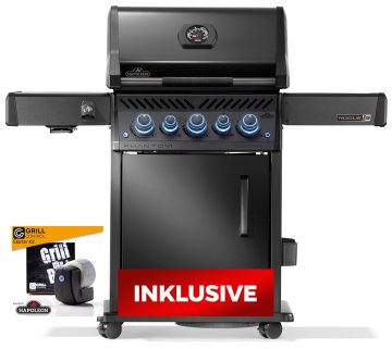Napoleon Phantom Rogue PRO-S 425 Gasgrill - mit SIZZLE ZONE™ und Heckbrenner - mit Edelstahlrosten, Mattschwarz - Modell 2026 - SMART Deal inkl. Grillfürst Grill Control