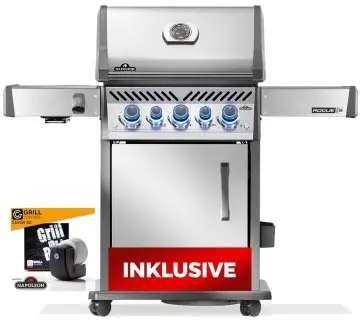Napoleon Rogue PRO-S 425 Edelstahl Gasgrill - SIZZLE ZONE™ und Heckbrenner - mit Edelstahlrosten - Modell 2026 - SMART Deal inkl. Grillfürst Grill Control