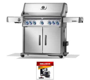 Napoleon Rogue PRO-S 625 Edelstahl Gasgrill - mit SIZZLE ZONE™ und Heckbrenner - mit Edelstahlrosten - Modell 2026 - SMART Deal inkl. Grillfürst Grill Control