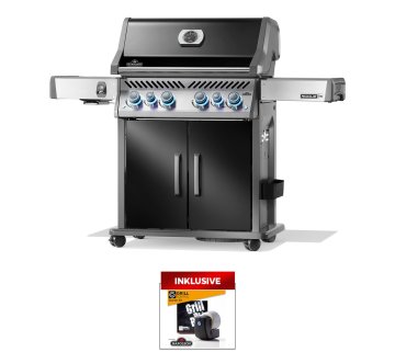 Napoleon Rogue PRO-S 525 Gasgrill - mit SIZZLE ZONE™ und Heckbrenner - mit Gusseisenrosten, Schwarz - Modell 2026 - SMART Deal inkl. Grillfürst Grill Control