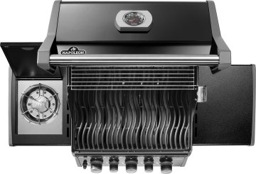 Napoleon Rogue 425 Gasgrill - all black - mit Seitenbrenner und Heckbrenner inkl. Drehspieß