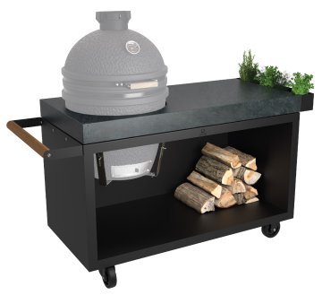 OFYR Kamado Table Black 135 PRO für The Bastard - mit Beton-Arbeitsplatte