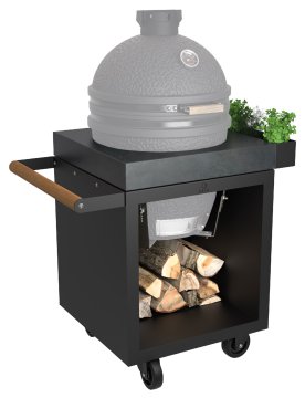 OFYR Kamado Table Black 65 PRO für The Bastard - mit Beton-Arbeitsplatte