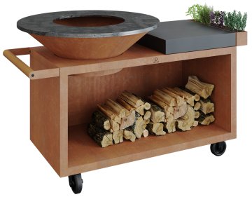 OFYR Grill Feuerplatte Island Corten 100 PRO Keramik Dunkelgrau
