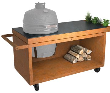 OFYR Kamado Table Corten 150 PRO - mit Keramik-Arbeitsplatte