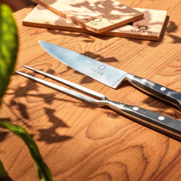 OFYR Tranchierset - Fleischgabel und Kochmesser