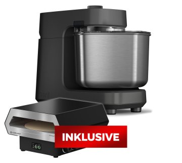 Ooni Teigknetmaschine / Spiralkneter Halo Pro - Charcoal Grey + Outdoorchef Gas Pizzaofen Prismo 420 G