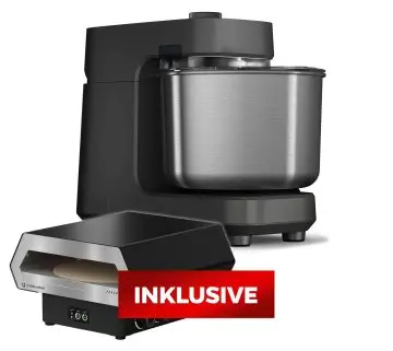 Ooni Teigknetmaschine / Spiralkneter Halo Pro - Charcoal Grey + Outdoorchef Gas Pizzaofen Prismo 420 G