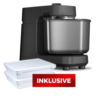 Ooni Teigknetmaschine / Spiralkneter Halo Pro - Charcoal Grey - inkl. Teigbox 2er Set