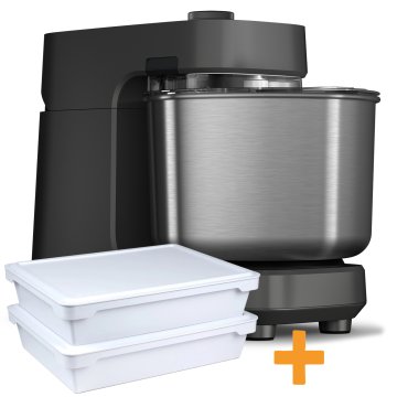 Ooni Teigknetmaschine / Spiralkneter Halo Pro - Charcoal Grey - inkl. Teigbox 2er Set