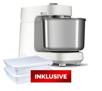 Ooni Teigknetmaschine / Spiralkneter Halo Pro - Polar White - inkl. Teigbox 2er Set