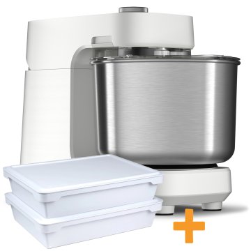 Ooni Teigknetmaschine / Spiralkneter Halo Pro - Polar White - inkl. Teigbox 2er Set