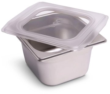 Ooni Edelstahl Behälter mit Deckel - medium 1,6 Liter - passend für Pizzatopping-Station