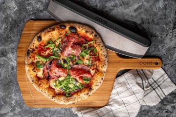 Ooni Pizzaschieber Bambus 14&quot; und Servierbrett - 35 cm - für Karu / Koda 16 + Koda 2 + Karu / Koda 2 Pro