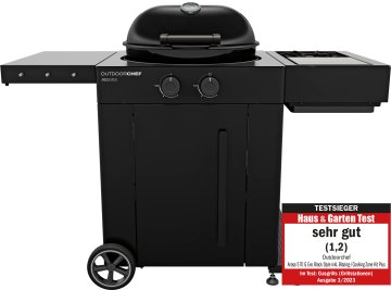 Outdoorchef Gas Kugelgrill Station AROSA 570 G EVO PLUS Black - mit Blazing-/ Cooking Zone