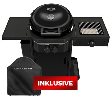 Outdoorchef Gas Kugelgrill Station DAVOS 570 G Pro BZ mit Blazing Zone und 11 kg Gasflaschen-Kit + Abdeckhaube