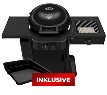 Outdoorchef Gas Kugelgrill Station DAVOS 570 G Pro BZ mit Blazing Zone und 11 kg Gasflaschen-Kit + Plancha