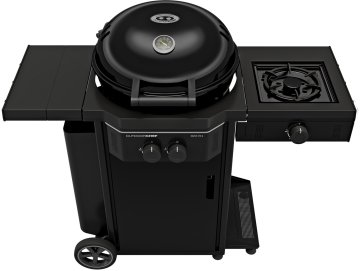 Outdoorchef Gas Kugelgrill Davos 570 G Pro inkl. Cooking Zone, Zubehörhalter Kit und Gasflaschen Kit 11Kg