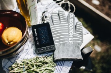 Outdoorchef Gourmet Check PRO Black - Bluetooth Grillthermometer mit 2 Temperaturfühlern