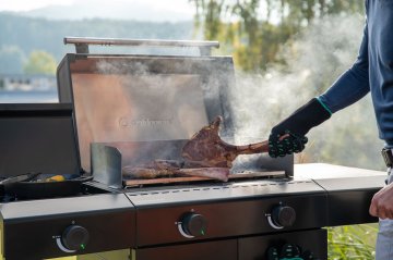 Outdoorchef Power Grillstation HEAT C-265 mit 2 x Blazing Zone und Seitenkocher - inkl. XL Gusseisen Plancha und Blazinglas®