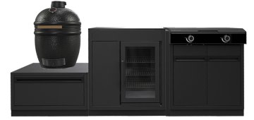Outdoorchef HEAT Outdoor Küche 3-teilig: EGG 460 H + X-245 + Caso BBQ Cooler - mit Arbeitsplatte aus Granit