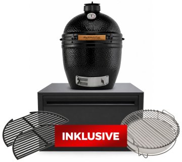 Outdoorchef Kamadomodul HEAT - mit Big Green Egg The Onyx Large Keramikgrill