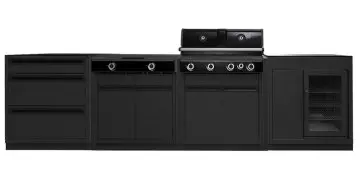 Outdoorchef HEAT Outdoor Küche 4-teilig: X-415/245 + Caso BBQ Cooler - mit Arbeitsplatte aus Granit