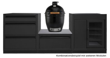 Outdoorchef Kamadomodul HEAT - mit Big Green Egg The Onyx Large Keramikgrill