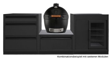 Outdoorchef Kamadomodul HEAT - mit Big Green Egg The Onyx XLarge Keramikgrill