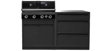 Outdoorchef HEAT Outdoor Küche S 415/Schrankmodul 3er Schublade - mit Arbeitsplatte aus Granit