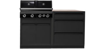 Outdoorchef HEAT Outdoor Küche S 415/Schrankmodul 3er Schublade - mit Arbeitsplatte aus HPL (Holzdekor)