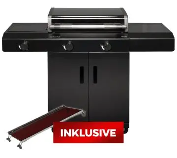 Outdoorchef Planchagrill HEAT C-265 - mit Doppel-Blazing-Zone, Cooking Zone, Gusseisen-Plancha und Blazinglas®