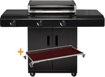 Outdoorchef Planchagrill HEAT C-265 - mit Doppel-Blazing-Zone, Cooking Zone, Gusseisen-Plancha und Blazinglas®