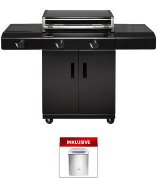 Outdoorchef Planchagrill HEAT C-265 - mit Doppel-Blazing-Zone, Cooking Zone und Gusseisen-Plancha inkl. Caso IceChef Pro - Eiswürfelbereiter