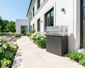 Outdoorchef QUBE X-415 RB S Edelstahl - Grillfürst Edition - Stone Taupe