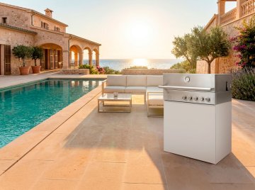 Outdoorchef QUBE X-415 RB S Edelstahl - Grillfürst Edition - Soft Beige
