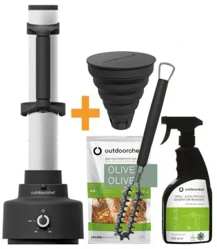 Outdoorchef SMOKE Kaltrauchgenerator Starterset SMOKE Räucherchips + Einfüllhilfe + Reinigungsbürste + Reiniger