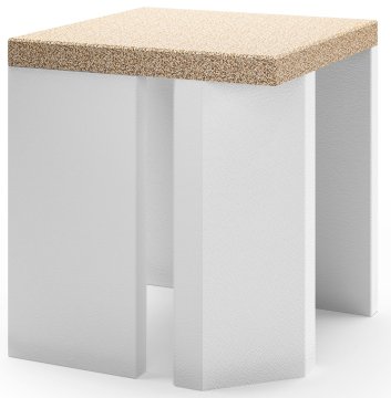 Palazzetti Outdoor Küche: Modul Ecke - Marmotech Granitoptik rot