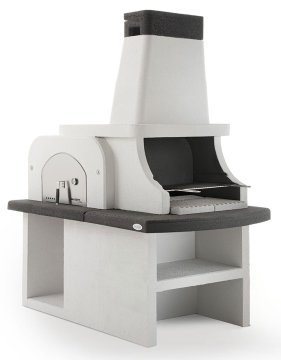 Palazzetti Grillkamin Bastia mit Pizzaofen inkl. Montagematerial
