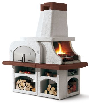 Palazzetti Grillkamin Parenzo mit Pizzaofen inkl. Montagematerial