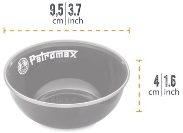 Petromax Emaille Schalen / 160 ml / schwarz, 2 Stück