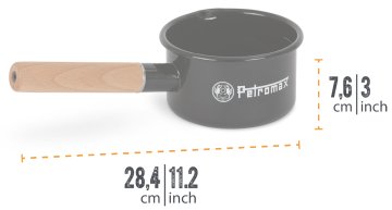 Petromax Emaille Stieltopf / 500 ml / schwarz
